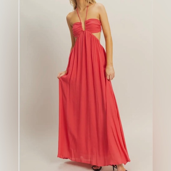 Coral Maxi Dress - Picture 1 of 2